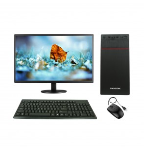 Gandiva Assembled Desktop (Core 2 Duo 3.0 GHZ Processor, G31 Motherboard, 18.5" LED Monitor, 4GB DDR2 RAM, 1TB HDD, USB Keyboard and Mouse, Windows 7 Ultimate Trial Version)