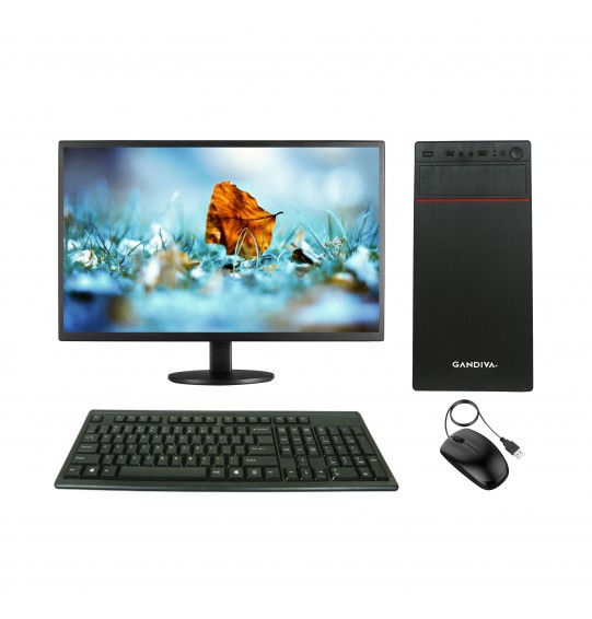 Gandiva Assembled Desktop (Core 2 Duo 3.0 GHZ Processor, G31 Motherboard, 20" LED Monitor, 4GB DDR2 RAM, 320GB HDD, USB Keyboard and Mouse, Windows 7 Ultimate Trial Version)