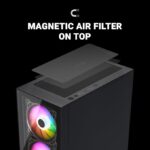 Ant Esports Pepper 5F Mid-Tower Dual Color Computer Case/Gaming Cabinet - Black/White | Support ATX, Micro-ATX, Mini-ITX | Pre-Installed 5 ARGB Fans - Image 4